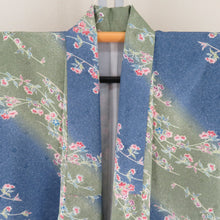 Load image into Gallery viewer, Komon Polyester Lined Wide Collar Tataki Lao Blue Power Polish x Green Washing Kimono