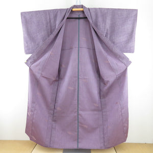 Komon single clothing fabric running water Purple Purple bee collar pure silk casual height 153cm