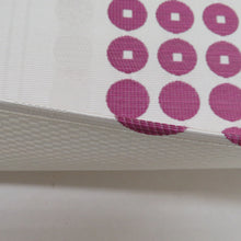 Load image into Gallery viewer, Nagoya Obi Obi Hakkomi Pure Silk Dot Pattern White x Purple x Light Gray Casual Length 360cm