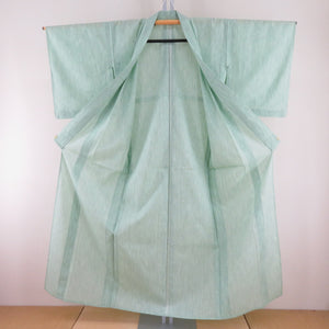 Summer kimono Single garlic silk silk silk light green geometric geometric geometric pattern petidal size tailoring