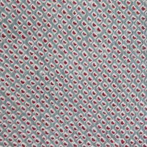 Komon lined wide collar gray blue x wine red total aperture Kanako pattern Petite size pure silk tailed height 150cm