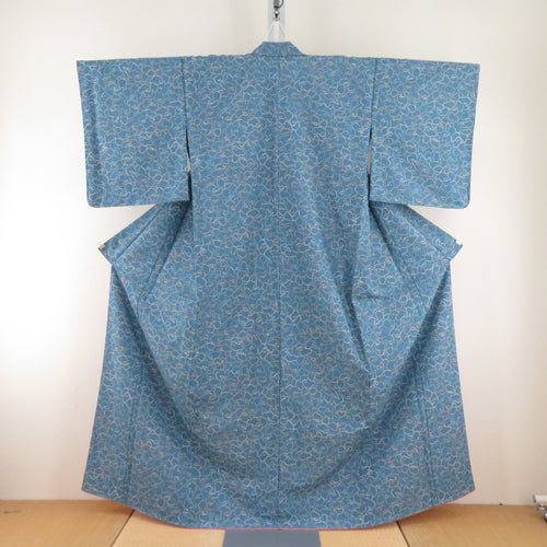 Komon single clothing polyester torso without bodies blossoming pattern light blue x multicolor washing kimono tailor height 159cm