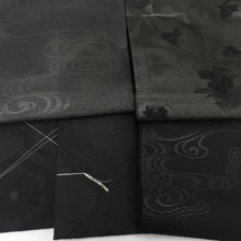 Load image into Gallery viewer, Nagoya Obi Natsu Natsu Nagoya Obi Set 5 Points Set Garo Obi Black Silk Retro Summary Black Cooperation Monotone