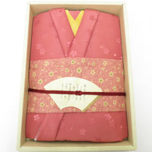 Load image into Gallery viewer, Furoshiki Kosa 3 -piece set Sakura embroidery Crepe Box Furoshiki Fukusa Kazu Souvenir Sakura Fabric