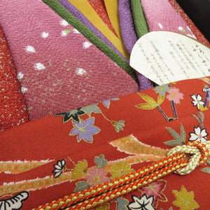 Furoshiki Kosa 3 -piece set Sakura embroidery Crepe Box Furoshiki Fukusa Kazu Souvenir Sakura Fabric