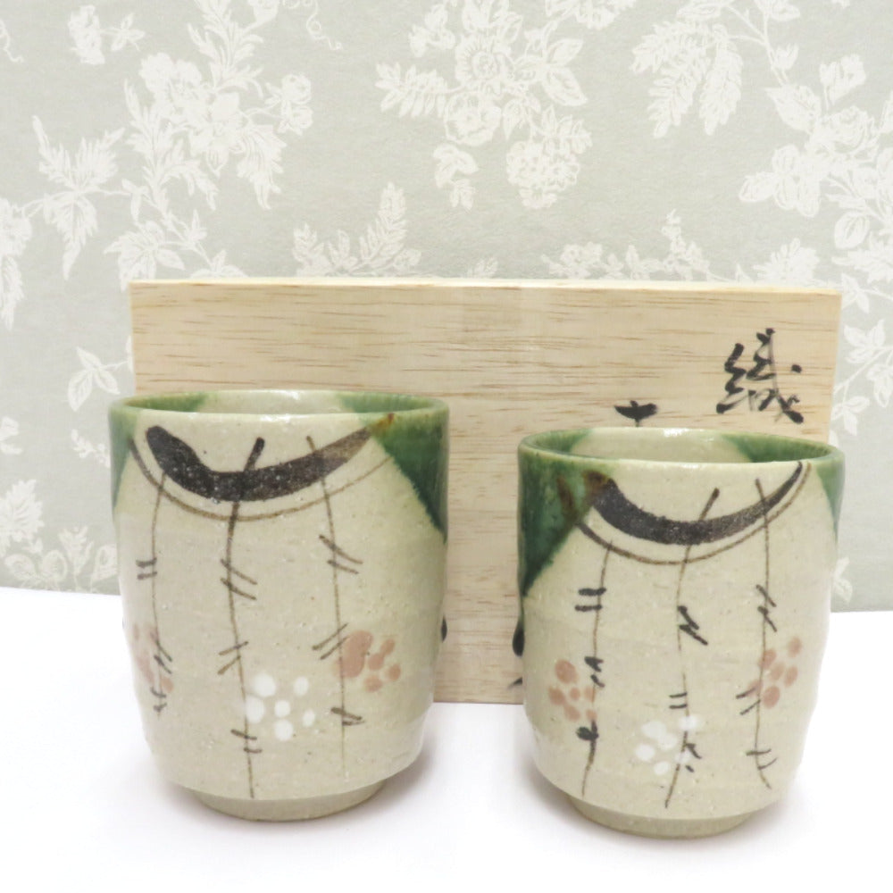 Minoyaki Mino -yaki Ceramics Tableware Kenji Mizuno Kobe Kiln -kiln Kiln Boujin Pair Pair Box Ceramic Ceramics