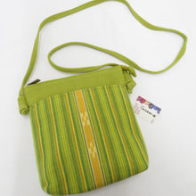 Load image into Gallery viewer, Shoulder bag Minsa Yaeyama Green Green MINSAH Hand -woven Made in Japan Minsa Crafts Minder Wojinya Pochette 100 % Cotton Unused