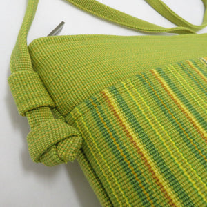 Shoulder bag Minsa Yaeyama Green Green MINSAH Hand -woven Made in Japan Minsa Crafts Minder Wojinya Pochette 100 % Cotton Unused