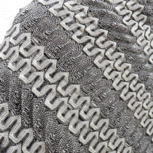 Load image into Gallery viewer, Shawl Race Shawl Charcoal Gray x Silver Lace knitting Fringe Square Box Length 115cm