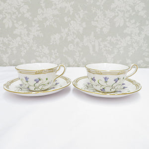 spode スポード 食器 CAMPANULA カンパニュラ ペアカップ＆ソーサー ティーカップ 釣鐘草 2客セット