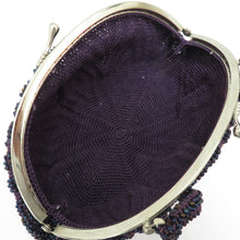 Load image into Gallery viewer, Japanese Bag Bead Bead Purple x Navy Handbag Kimono Bag Western Western -style accessories