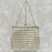 Load image into Gallery viewer, Japanese bag bead bag Silver rhinestone handbag kimono bag Western Japanese accessory