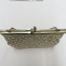 Load image into Gallery viewer, Japanese bag bead bag Silver rhinestone handbag kimono bag Western Japanese accessory