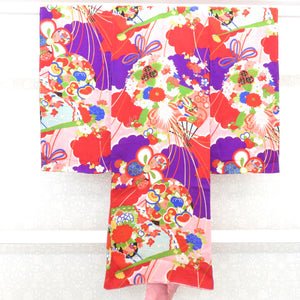 Children's kimono antique antique pure silk lined flower kusuda kimono kusumu 様 文 文 文 文 文 文 文 文 文 文 色 色 色