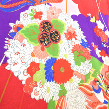 Load image into Gallery viewer, Children&#39;s kimono antique antique pure silk lined flower kusuda kimono kusumu 様 文 文 文 文 文 文 文 文 文 文 色 色 色