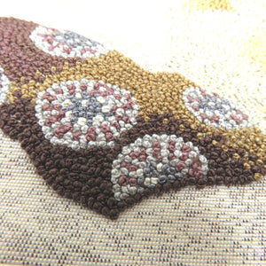 袋帯 さがら刺繍 梅文様 六通 クリーム系×銀 多色×金 正絹 フォーマル 仕立て上がり 華やか 上品 長さ443cm