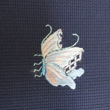 Load image into Gallery viewer, Nagoya obi pure silk blue embroidery butterfly pattern