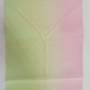 Nagoya Obi Obi Hakkomi Silk Silk Bokashi Yellow Green x Light Pink Color Length 360cm