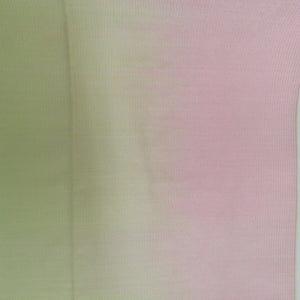 Nagoya Obi Obi Hakkomi Silk Silk Bokashi Yellow Green x Light Pink Color Length 360cm