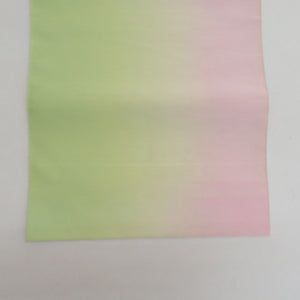 Nagoya Obi Obi Hakkomi Silk Silk Bokashi Yellow Green x Light Pink Color Length 360cm