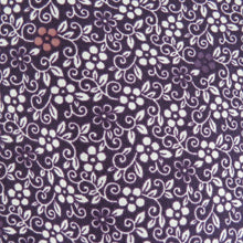 Load image into Gallery viewer, Komon lined polyester wide collar small flower pattern purple x white wash kimono tailor