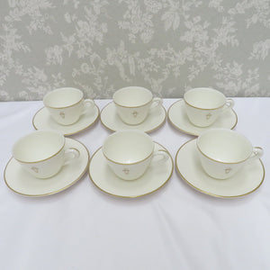 Kewpie Kewpie Tableware NAKAYAMA Nakayama Pottery Cup & Saucer Gold Line 6 Customer Set not for sale