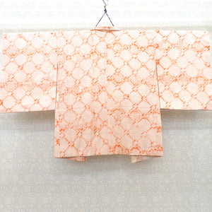 Haori silk squeezed white x orange kimono coat kimono kimono kimono kimono kimonos