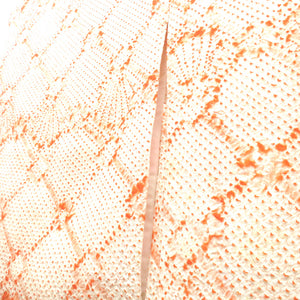 Haori silk squeezed white x orange kimono coat kimono kimono kimono kimono kimonos