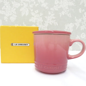 LE CREUSET Le Cruze Mug Cup with tableware with lid 320ml Pink box available Oven Oven Oven allowed dishwashing machine