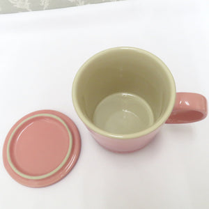 LE CREUSET Le Cruze Mug Cup with tableware with lid 320ml Pink box available Oven Oven Oven allowed dishwashing machine