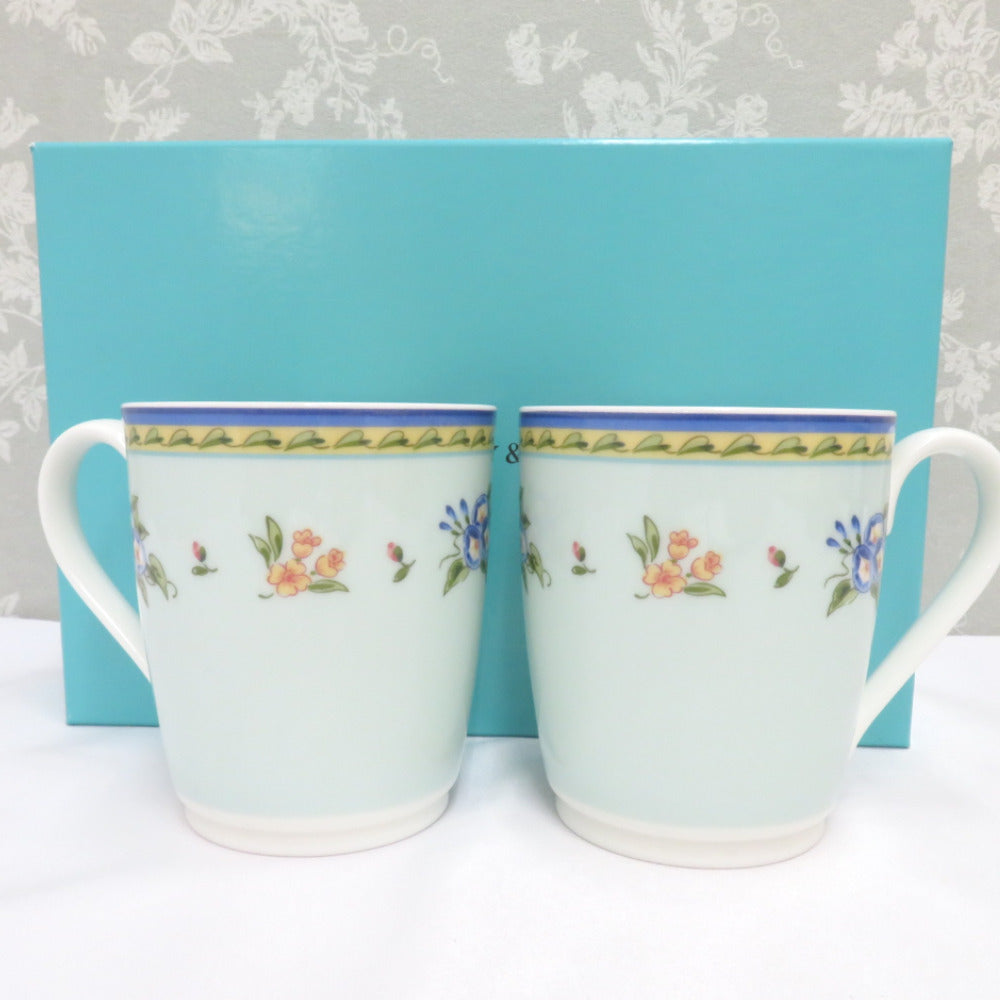 TIFFANY & CO. Tiffany Mug Tableware MORNING GLORY Morning Glory Pair Cup 2 Customer Set Morning Box available