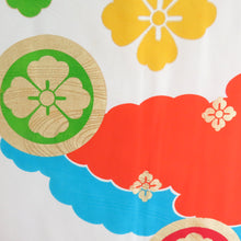 Load image into Gallery viewer, Children&#39;s kimono girls four -piece silk white x multicolor flower sentence