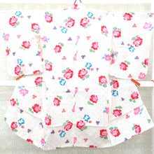 Load image into Gallery viewer, Yukata Children&#39;s Yukata Girls Cotton Ripple Fabric White Pink Blue Red Flower Summer Summer Girls For Girls Costume Cute Festival Study 93cm