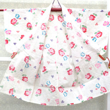 Load image into Gallery viewer, Yukata Children&#39;s Yukata Girls Cotton Ripple Fabric White Pink Blue Red Flower Summer Summer Girls For Girls Costume Cute Festival Study 93cm