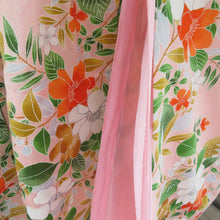 Load image into Gallery viewer, Children&#39;s kimono girls four -piece single -piece flower pattern Thin pink x green x white x orange chicken children