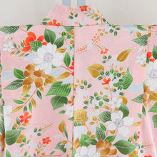 Load image into Gallery viewer, Children&#39;s kimono girls four -piece single -piece flower pattern Thin pink x green x white x orange chicken children