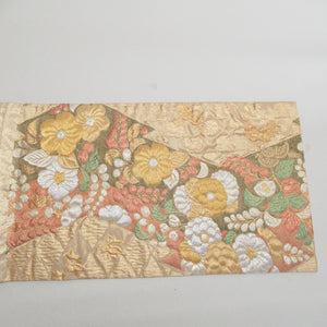 Pure Kinuji for kimonos for kinosui is flower crest gold x green x yellow gold thread silver thread form