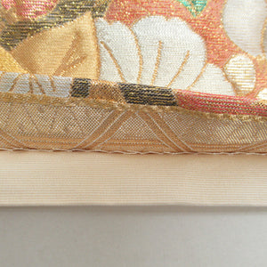 Pure Kinuji for kimonos for kinosui is flower crest gold x green x yellow gold thread silver thread form