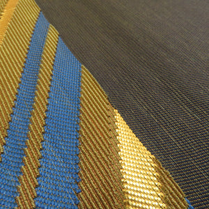 Silk zigzag crest for kimono kimono gigging crested lightning pattern gold x blue x green gold thread six -handed pattern formal tailoring kimono length 470cm