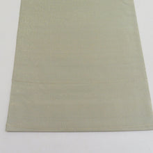 Load image into Gallery viewer, Khaki colored cranes and paulownia crests, such as paulownia crests x thin olive green x gold gold thread lame taiko pure silk tailed kimono length 440cm