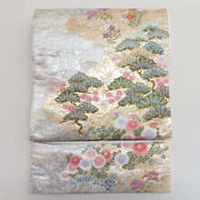 Load image into Gallery viewer, Pine pattern gold silver thread gold x silver x multi -color six -handed pattern pure silk tailoring in the sashin sash