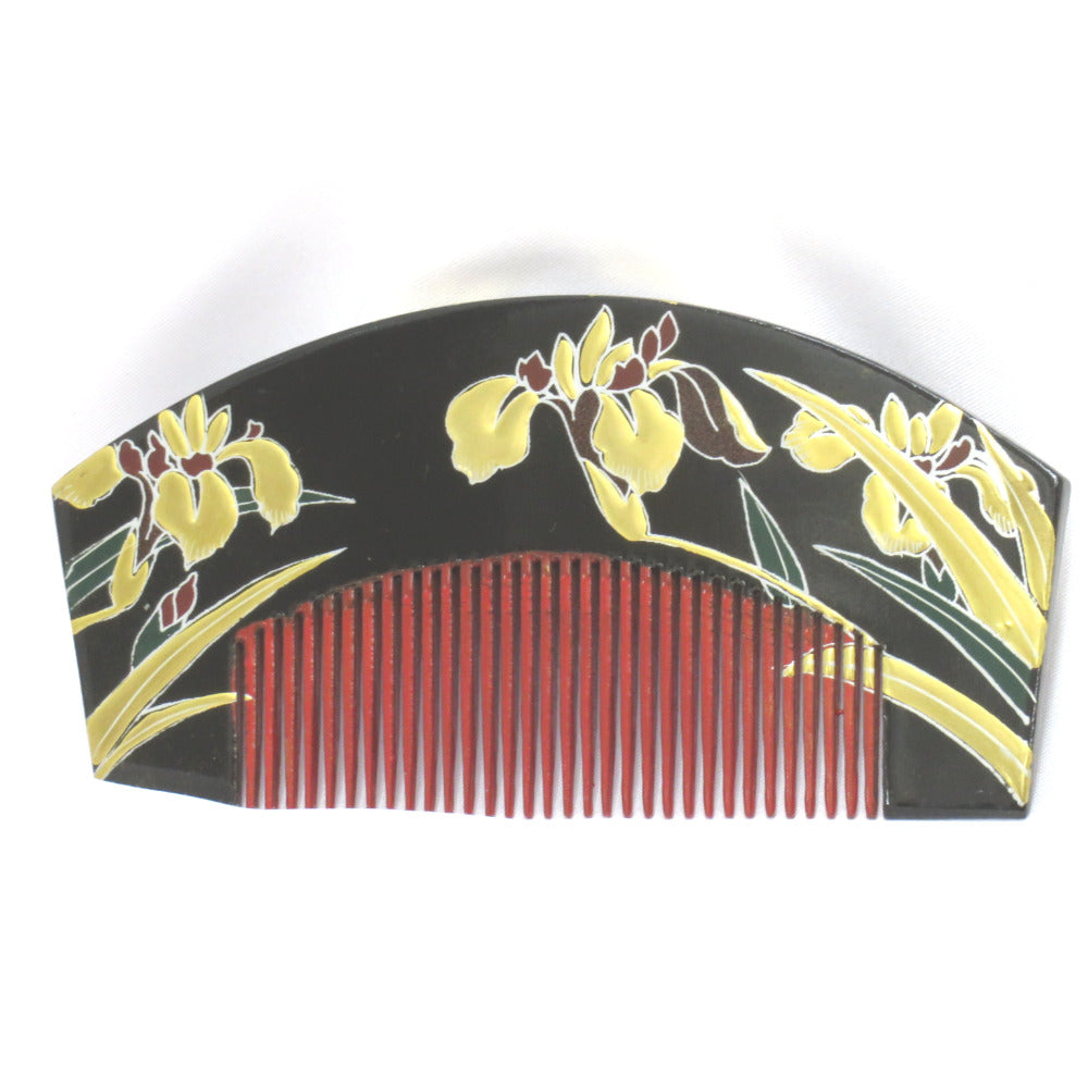 Hair ornaments, casks, combs black red gold golden flower makie makiezen comb