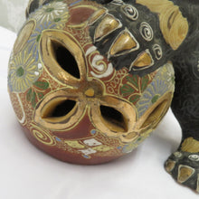 Load image into Gallery viewer, Kutani ware antique / folk crafts Kutani Ichisen ball riding gold golden figurine interior