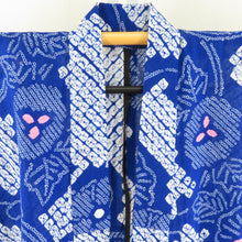 Load image into Gallery viewer, Yukata Women&#39;s Yukata Aperture Flower Pattern Blue x White X Pink Cotton Summer Women&#39;s Ladies