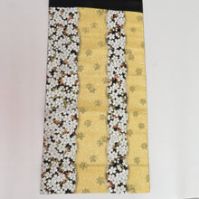 Load image into Gallery viewer, Autumn leaves crest Gold x Black gold thread six -handed pattern formal tailoring kimono length 440cm length 440cm length 440cm.