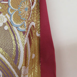 Plum crest Gold x multi -colored pastel six gold thread for pure silk waves for kingle kimonos 432cm