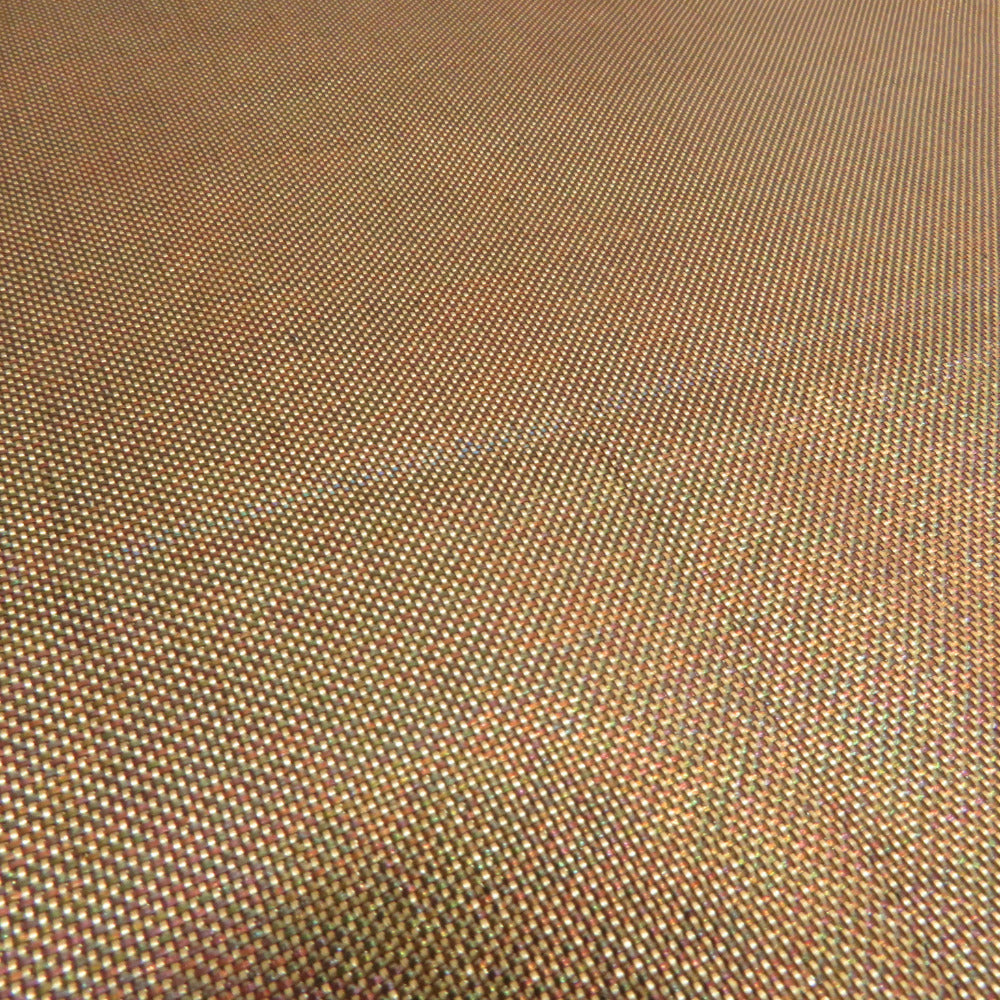 袋帯 市松紋様 金糸 ゴールドxオレンジ色 六通柄 正絹 仕立て上がり