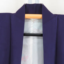 Load image into Gallery viewer, Haori Silk Blue Purple Branched Kimono Kimono Jacket Jacket Pustle -Tailed Light 78cm