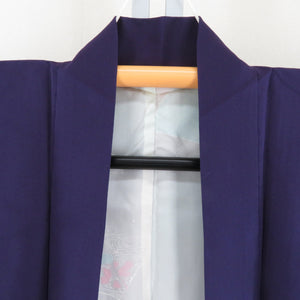 Haori Silk Blue Purple Branched Kimono Kimono Jacket Jacket Pustle -Tailed Light 78cm