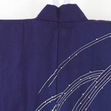 Load image into Gallery viewer, Haori Silk Blue Purple Branched Kimono Kimono Jacket Jacket Pustle -Tailed Light 78cm